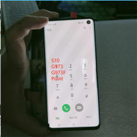 การเผาไหม้ Piont จอแอลซีดีสำหรับซัมซุง AMOLED แบบดั้งเดิม S10 SM-G973F G973F ไร้กรอบหน้าจอดิจิตอลสัมผัสหน้าจอ LCD