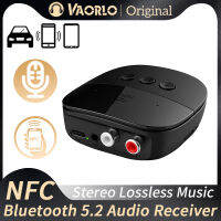 VAORLO NFC เครื่องรับสัญญาณ5.2บลูทูธรองรับดิสก์ U/การ์ด TF เล่นพร้อมไมค์เครื่องติดตั้งการรับสายโทรศัพท์ในรถยนต์ R/l RCA 3.5มม. ตัวรับสัญญาณ WiFi เพลงไม่สูญเสียข้อมูลสเตอริโอ AUX USB สำหรับชุดอุปกรณ์เครื่องขยายเสียงลำโพงในรถยนต์