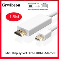 GRWIBEOU 6FT 1.8M Thunderbolt Mini DisplayPort Display Port DP to HDMI Adapter Cable For Apple Macbook Pro Air Mini DP to HDMI Adapters