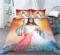 Home Living Luxury 3D Jesus God Print 23Pcs Comfortable Duvet Cover PillowCase Bedding Sets Queen and King EUUSAU Size