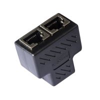 1PC RJ45 1 To 1/2 LAN Ethernet Network Cable Female Splitter Adapter Connector Splitter Extender Plug Network Tee Head Cables