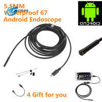 กันน้ำ Micro Usb การตรวจสอบ Borescope แบบยืดหยุ่น6Leds 5.5มม.Ip67กล้อง Endoscope