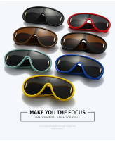 แว่นกันแดดสไตล์ใหม่สำหรับผู้ชายแว่นตากีฬา Cewek Seksi แว่นกันแดดปกป้อง UV แบบเต็มตัวสำหรับผู้หญิงทรงคางคก