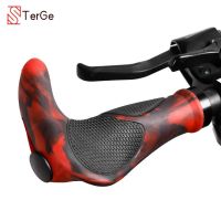 Bicycle Grip TPR Rubber Integrated Horn Handle Grip MTB Cuffs Bilateral Locked Shockproof Mountain Bike Grips Cycle Accessories