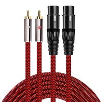 【DT】Dual RCA Male to 2 XLR Female Audio Cable for Tape Recorder CD DVD Player Amplifiers Speaker Mixing Consoles Microphone Cords  hot