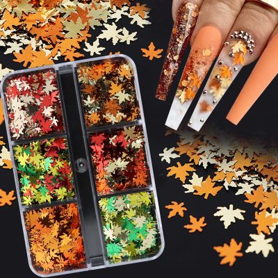【CW】 6 Grids Mixed Nails Design Holographic Glitter Colorful Paillettes Accessories Decoration