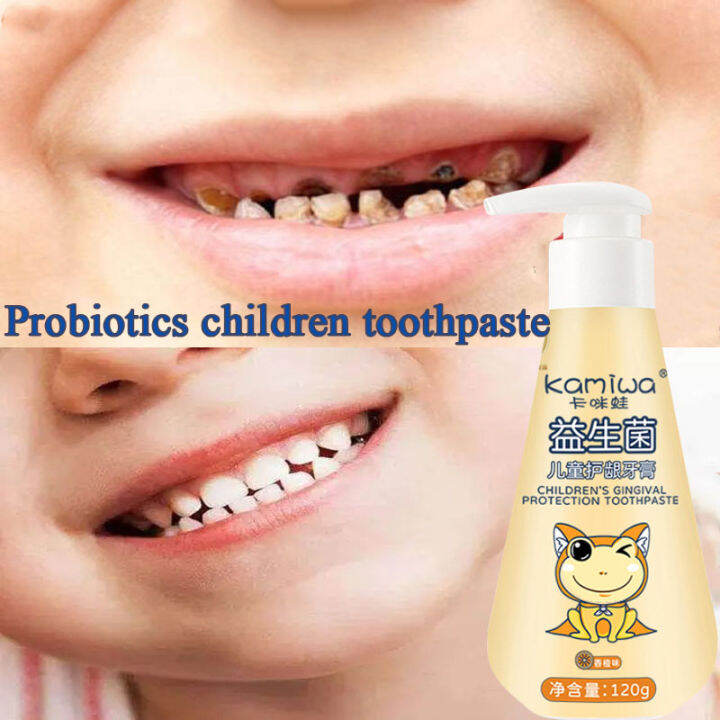 Press type Probiotic toothpaste for children 112 years old Dental