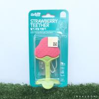 Ange Strawberry Teether อังจูยางกัดสตรอเบอรี่ พร้อมคลิปกันหล่น เกาหลีแท้ 100%