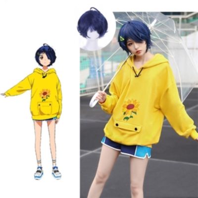 yii8yic Wonder Egg Ohto Ai Hoodie Anime Costume Sweater Set Wig