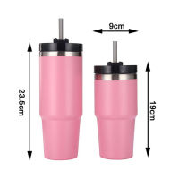 Travel Tumbler Cup Stainless Steel with Straw Lid Keep Warm and Cold Coffee Mug for Home Office