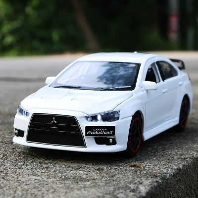 1:32 Mitsubishi Lancer Evo X 10 Alloy Car Model Diecast Metal Toy Vehicles Car Model Simulation Sound Light Collection Kids Gift