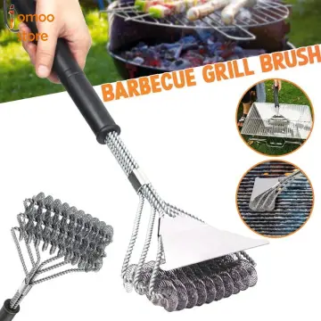 1pc Stainless Steel Non-stick Barbecue Grill BBQ Brush Clean Tool
