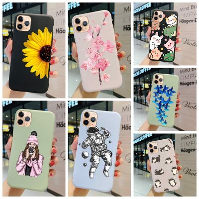 № For iPhone 11 Pro Max Cute Animal Flowers Cartoon anime Pattern Painted Soft Silicone Anti-fall TPU Phone Case Cover