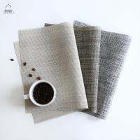 Sweejar สไตล์นอร์ดิกพีวีซีทอตะวันตกเสื่อเลียนแบบผ้าลินินต่อต้านร้อน placemat