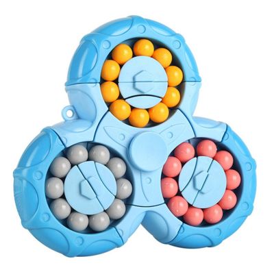Fun Six Sided Rotating Magico Cube Beans Educational Puzzle Speed Adult Reduce Pressure Toys Birthday Christmas Gifts For Kids Brain Teasers