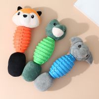 Pet Plush Toy Cat Dog Voice TPR Bite Resistant Interactive Pet Dog Teeth Cleaning Chew Toy Squeaky Cute Animal Pet Supplies Toys