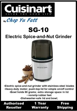 CUISINART Spice and Nut Grinder SG-10HK Stainless Steel Blade Heavy Duty  Powerful 200W Motor Coffee Grinding Bowl Simple Operation