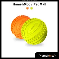 HamshMoc Squeaky Dog Toys Pet Durable Rubber Molar Chew Ball with Sound for Interactive Throwing Training Fetch Toy for Medium Large Dogs