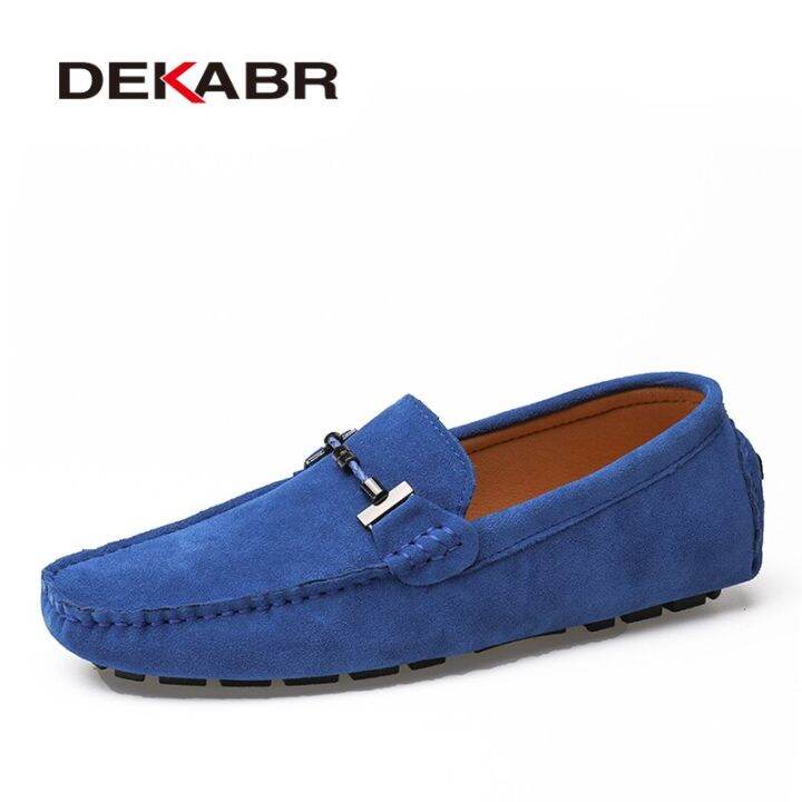 DEKABR Handmade Men Loafers Luxury Genuine Leather Casual Shoes Comfortable  Soft Driving Shoes Warm Fur Plus Office Moccasins 