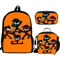 3pcsSet Backpack NINJA KIDZ backpack Shoulder Bags 3D Print School Bag Mochilas Student Backpack