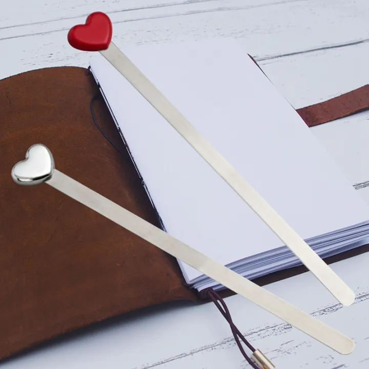 bookmark-originality-baking-paint-peach-heart-metal-bookmark-hardware-love-bookmark