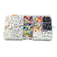 15 Grids DIY Multicolor Beaded Glass Beads in Bulk Color Beaded Supplies for Jewelry Bracelet Making and Beading