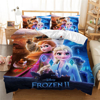 Elsa Bedding Set Queen King Size Bed Set Children Girl Duvet Cover Comforter Bedding Sets 100 Polyester 3 Pcs