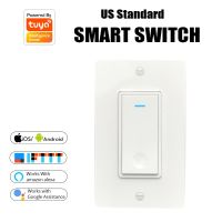 ◈℡ Remote Controls - WiFi Light Switch 2500W Press Switch US Type Tuya Smart Life App Remote Control Voice Control By Google Home