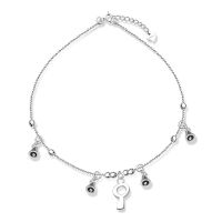 Summer Fashion 925 Sterling Silver Chain Anklets For Women Beach Party Key Anklets Bracelet Foot Jewelry Girl Best Gifts