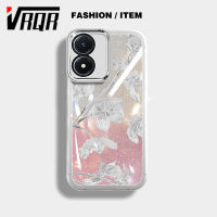 VRQR เคสกันกระแทก สำหรับ Vivo Y02S ฟิล์มเลนส์ Meitong ประกายดาวดอกชงโคเคสโทรศัพท์สินค้าแฟชั่น