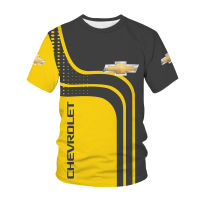 Chevrolet เสื้อยืด3D พิมพ์ผู้ชายและผู้หญิงแฟชั่นลำลองแขนสั้นเสื้อยืดกีฬากลางแจ้ง Top