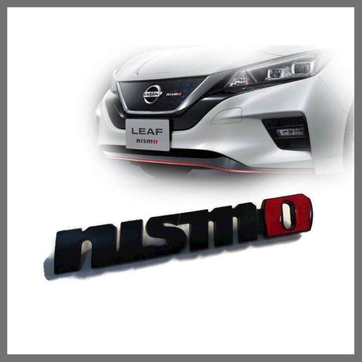 แผ่นป้ายตราสัญลักษณ์LOGO NISMO สีดำมีขายึดติดหน้ากะจัง NISSAN ทุกรุ่น ...