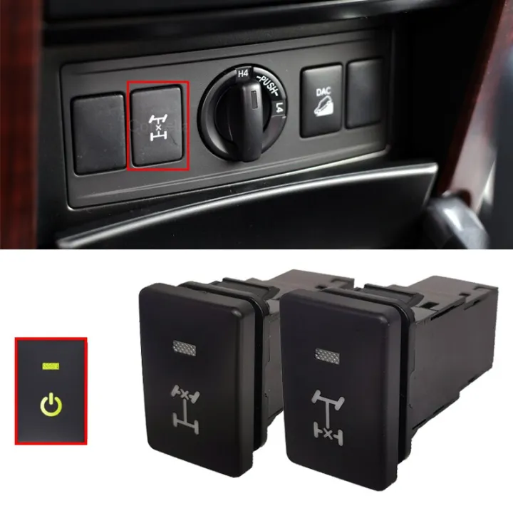 Green Light Car Front Rear Differential Lock Switch Diff Lock Control