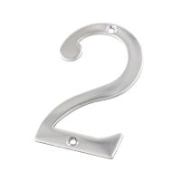 【LZ】☏♘  Mount Screw Digital House Number 2  75mm Height Stainless Steel Door Plate Number