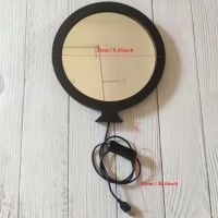 Smart Round Wall Moon Mirror with LED Light Makeup Mirror Bedroom Bathroom Dressing Table Mirror Gift