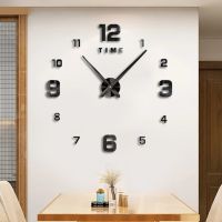 ZZOOI 3D DIY Wall Clock Acrylic Mirror Stickers Wall Clocks For Home Decoration Living Room Quartz Needle Hanging Watch Europe Horloge