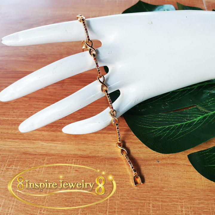 inspire-jewelry-สร้อยข้อมือลายอินฟินิตี้-ฝังเพชรตลอดเส้น-หรือฝังพลอยนพเก้าให้เลือก-งานจิวเวลลี่-สวยงาม-ปราณีต