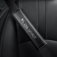 2 Pcs Carbon Fiber Leather Car Seat Belt Cover Protect Shoulders for DS SPIRIT DS3 DS4 DS4S DS5 DS 5LS DS6 DS7 Auto Accessoires Seat Covers