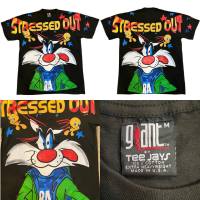 เสื้อยืดการ์ตูน ลูนีย์ทูนส์การ์ตูนส์ (Looney Tunes Cartoons) M/L/XL