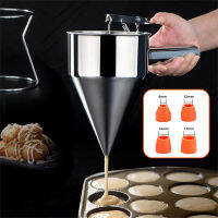 แพนเค้ก Batter Dispenser สแตนเลสสตีลช่องทางพร้อมขาตั้ง Cupcakes Baking Maker เครื่องมือ Octopus Fish Ball Home Gadgets