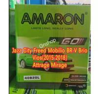 แบตเตอรี่Amaronรุ่นGO 40B20L  รับประกัน 1 ปี ขนาดยาว20 กว้าง13 สูง23 เซนติเมตร