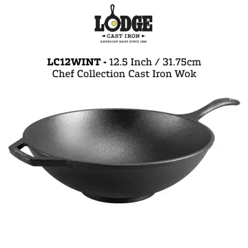 Lodge L10SK3 12 Pre-Seasoned Cast Iron Skillet with Helper Handle