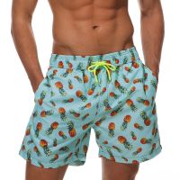 Board Shorts Men Fashion Swimwear Shorts Trunk Sports Pants Mens Briefs Swimsuit Print Flamingo Fruit Beach Short XXS-6XL