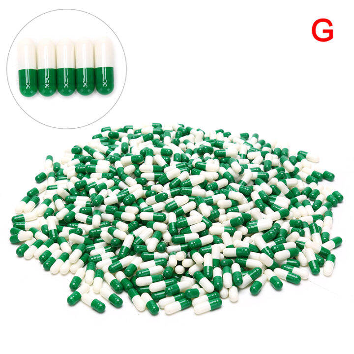 1000Pcs Empty Hard Vacant Gelatin Capsule Size 2# Gel For Medicine ...