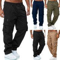 Mens Casual Pocket Combat Cargo Pants Skater Boy High Street Trend Loose Work Trousers Sports Oversize Skateboard Bottoms