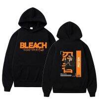 เสื้อมีฮู้ดสำหรับผู้ชายฮิปฮอปแขนยาวลายกราฟิกการ์ตูนอะนิเมะ Bleach เสื้อมีฮู้ดสงครามเลือดพันปีเสื้อผ้าเสื้อฮู้ดแนวสตรีท