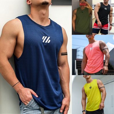 เสื้อกล้ามผู้ชาย Quick-drying Sleeveless Singlet Men Sports Fitness Tank Top Size M-4XL QC7311706