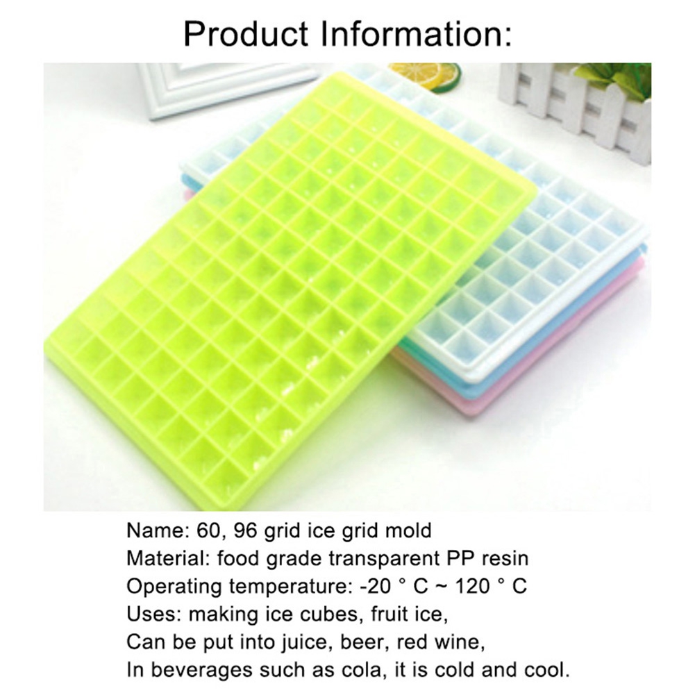 Resin Ice Cube Ice Tray Mold Mould Frozen Food Grade 96/60 Grids DIY HOT 