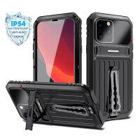 เคสกันน้ำ IP54สำหรับ Iphone 13 Pro Max ฝาครอบโลหะ12สกินในตัวป้องกันหน้าจอวงเล็บกันกระแทกเกราะ Fundas