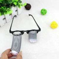 【LZ】▥  Funny Game Drooping Eyeballs Spring Glasses Horror Halloween Costume Accessories Adult Kids Pretend Play Decoration Prop R7RF